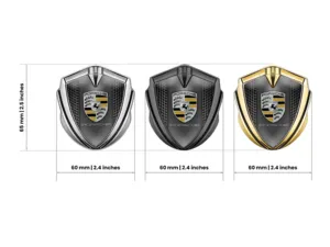 Porsche Metal Emblema Insignia Afinado A La Moda Luminoso
